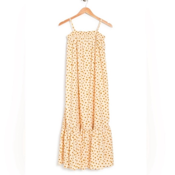 WEWOREWHAT Ditsy Daisies Smocked Midi Dress NWT Ivory Multi - Picture 1 of 16